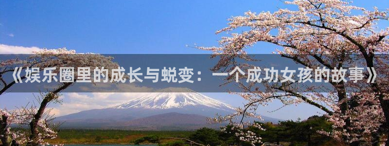 天顺娱乐：《娱乐圈里的成长与蜕变：一个成功女孩的故事》