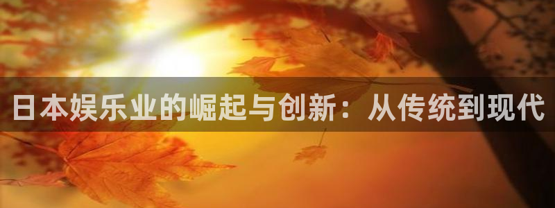 天顺娱乐：日本娱乐业的崛起与创新：从传统到现代