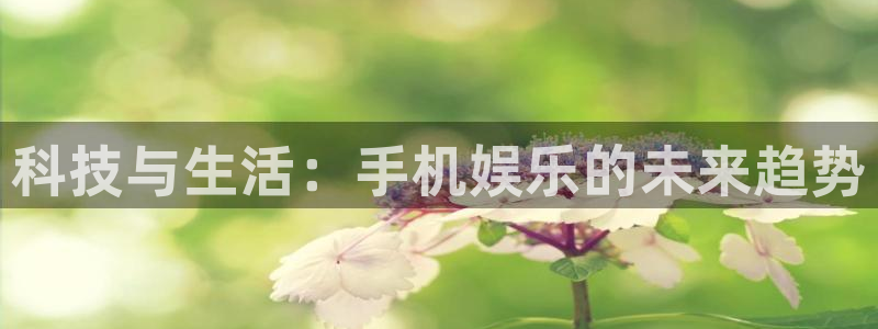 天顺娱乐：科技与生活：手机娱乐的未来趋势