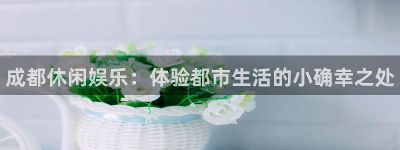 天顺娱乐：成都休闲娱乐：体验都市生活的小确幸之处